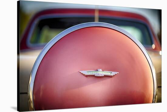 Classic Thunderbird Back View with the Spare Wheel Case-George Oze-Stretched Canvas
