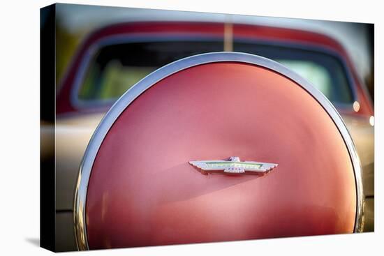 Classic Thunderbird Back View with the Spare Wheel Case-George Oze-Stretched Canvas