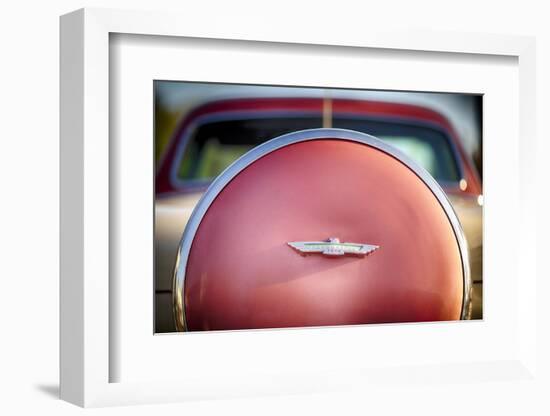 Classic Thunderbird Back View with the Spare Wheel Case-George Oze-Framed Photographic Print