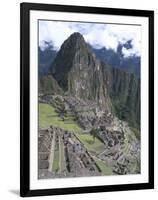 Classic View from Funerary Rock of Inca Town Site, Machu Picchu, Unesco World Heritage Site, Peru-Tony Waltham-Framed Photographic Print