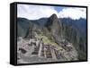 Classic View from Funerary Rock of Inca Town Site, Machu Picchu, Unesco World Heritage Site, Peru-Tony Waltham-Framed Stretched Canvas