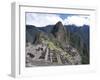 Classic View from Funerary Rock of Inca Town Site, Machu Picchu, Unesco World Heritage Site, Peru-Tony Waltham-Framed Photographic Print