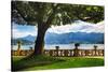 Classic View From Villa Balbianello-George Oze-Stretched Canvas