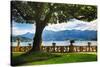 Classic View From Villa Balbianello-George Oze-Stretched Canvas