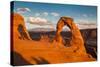 Classic View of Famous Delicate Arch at Sunset, Utah-lbryan-Stretched Canvas