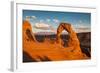 Classic View of Famous Delicate Arch at Sunset, Utah-lbryan-Framed Photographic Print