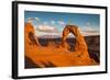 Classic View of Famous Delicate Arch at Sunset, Utah-lbryan-Framed Photographic Print