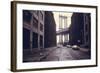 Classic View of the Manhattan Bridge Tower in Brooklyn. June 1974-null-Framed Photo