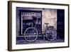 Classic Vintage Retro City Bicycle In Copenhagen, Denmark-mffoto-Framed Art Print