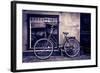 Classic Vintage Retro City Bicycle In Copenhagen, Denmark-mffoto-Framed Art Print