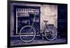 Classic Vintage Retro City Bicycle In Copenhagen, Denmark-mffoto-Framed Art Print