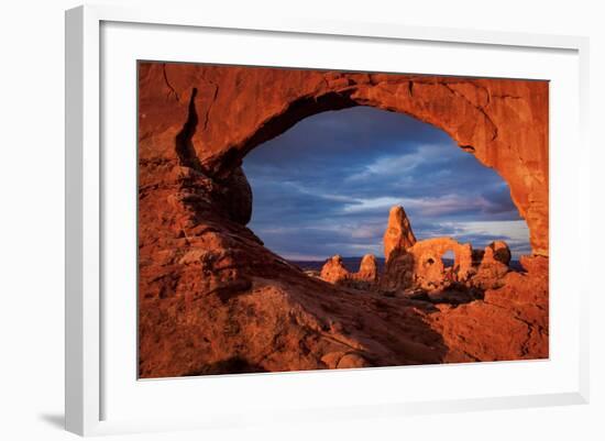 Classic Windows View at Arches National Park in Morning Light-Vincent James-Framed Photographic Print