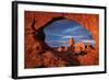 Classic Windows View at Arches National Park in Morning Light-Vincent James-Framed Photographic Print