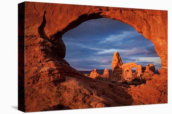 Classic Windows View at Arches National Park in Morning Light-Vincent James-Stretched Canvas