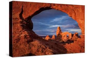 Classic Windows View at Arches National Park in Morning Light-Vincent James-Stretched Canvas