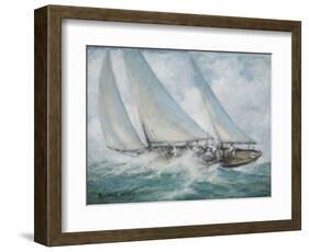 Classic Yacht - Twixt Wind and Water-Richard Willis-Framed Giclee Print