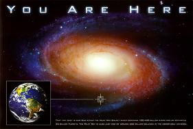 Classic You Are Here Galaxy Space Science Poster Print-null-Lamina Framed Poster