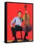 Classical Cellist Yo-Yo Ma Sitting with Cello in Smiling, Full Length Portrait-Ted Thai-Framed Stretched Canvas