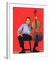 Classical Cellist Yo-Yo Ma Sitting with Cello in Smiling, Full Length Portrait-Ted Thai-Framed Premium Photographic Print