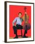 Classical Cellist Yo-Yo Ma Sitting with Cello in Smiling, Full Length Portrait-Ted Thai-Framed Premium Photographic Print