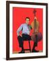 Classical Cellist Yo-Yo Ma Sitting with Cello in Smiling, Full Length Portrait-Ted Thai-Framed Premium Photographic Print