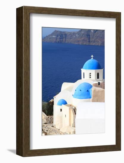 Classical Church of Santorini Island in Greece-viperagp-Framed Photographic Print