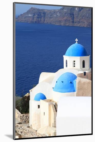 Classical Church of Santorini Island in Greece-viperagp-Mounted Photographic Print