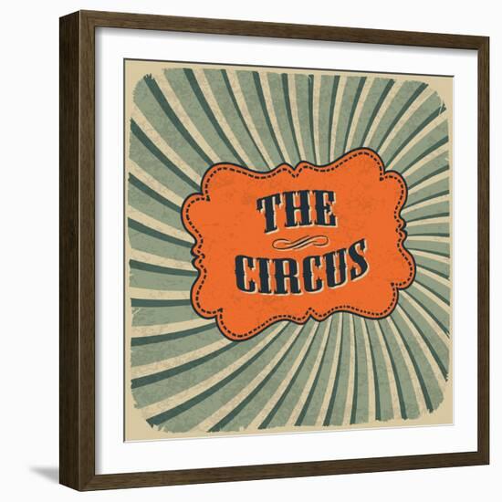 Classical Circus Card. Vintage Style, Retro Colors. Raster Version-pashabo-Framed Premium Giclee Print