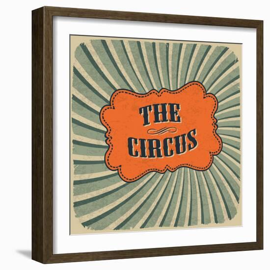 Classical Circus Card. Vintage Style, Retro Colors. Raster Version-pashabo-Framed Art Print