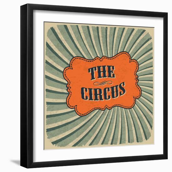 Classical Circus Card. Vintage Style, Retro Colors. Raster Version-pashabo-Framed Art Print