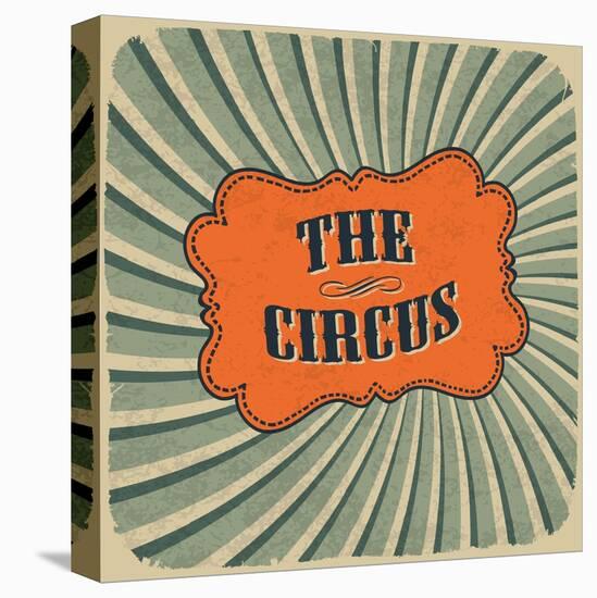 Classical Circus Card. Vintage Style, Retro Colors. Raster Version-pashabo-Stretched Canvas
