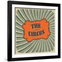 Classical Circus Card. Vintage Style, Retro Colors. Raster Version-pashabo-Framed Art Print