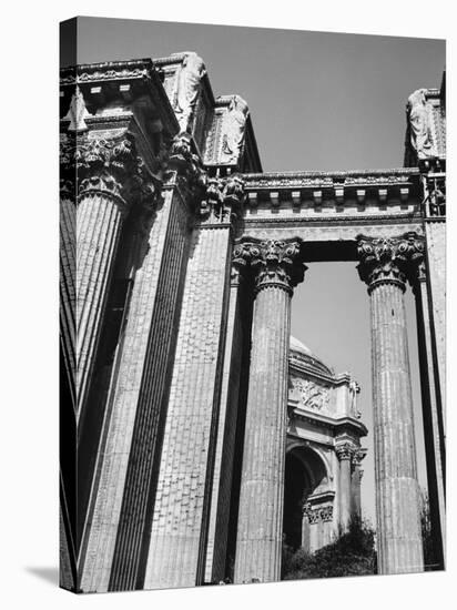 Classical Columns of the Palace of the Legion of Honor in Golden Gate Park-Walker Evans-Stretched Canvas