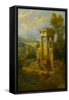 Classical Composition, a Tomb-Joseph Michael Gandy-Framed Stretched Canvas
