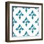 Classical French Fleur-De-Lis Seamless Pattern-seamartini-Framed Art Print