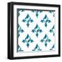 Classical French Fleur-De-Lis Seamless Pattern-seamartini-Framed Art Print