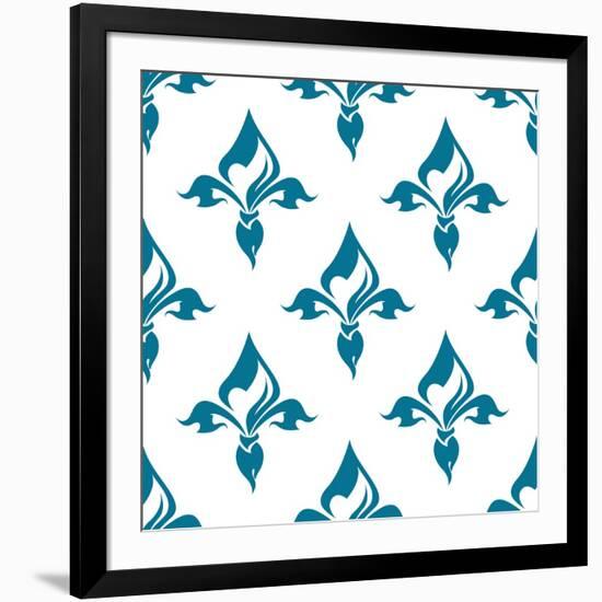 Classical French Fleur-De-Lis Seamless Pattern-seamartini-Framed Art Print