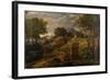 Classical Landscape with a Woman Carrying a Child, C.1650-75-Jean Francois I Millet-Framed Giclee Print