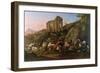 Classical Landscape with Animals-Johann Heinrich Roos-Framed Giclee Print