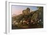 Classical Landscape with Animals-Johann Heinrich Roos-Framed Giclee Print