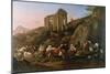 Classical Landscape with Animals-Johann Heinrich Roos-Mounted Giclee Print