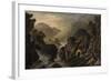 Classical Landscape with Cascade-Robert Adam-Framed Giclee Print