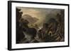 Classical Landscape with Cascade-Robert Adam-Framed Giclee Print
