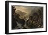 Classical Landscape with Cascade-Robert Adam-Framed Premium Giclee Print