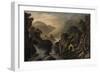 Classical Landscape with Cascade-Robert Adam-Framed Premium Giclee Print