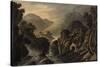 Classical Landscape with Cascade-Robert Adam-Stretched Canvas