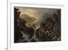 Classical Landscape with Cascade-Robert Adam-Framed Giclee Print