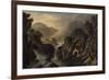 Classical Landscape with Cascade-Robert Adam-Framed Giclee Print