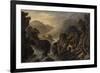 Classical Landscape with Cascade-Robert Adam-Framed Giclee Print