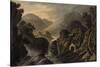 Classical Landscape with Cascade-Robert Adam-Stretched Canvas